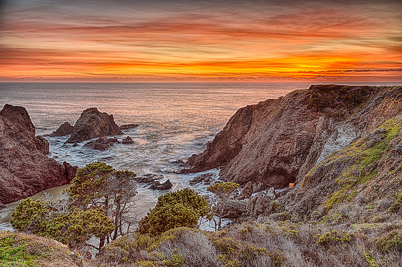 "Hearn Gulch Sunset"  Mendocino County, CA