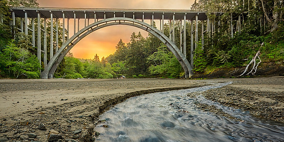 "Sunrise Over Russian Gulch" Russian Gulch State Park, Mendocino County, CA